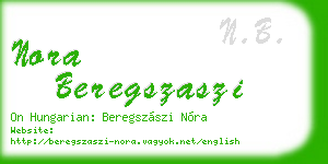 nora beregszaszi business card